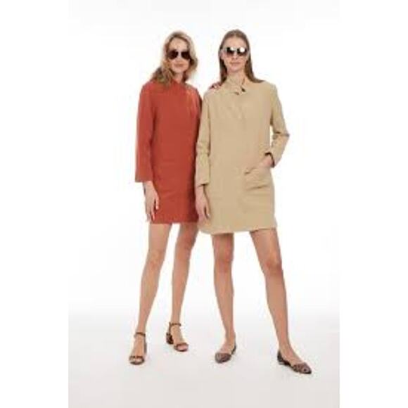 Patty Kim Simone Black 3/4 Long Sleeve Shift Mini Dress FR23 112 XS US 2 NEW - Picture 3 of 4